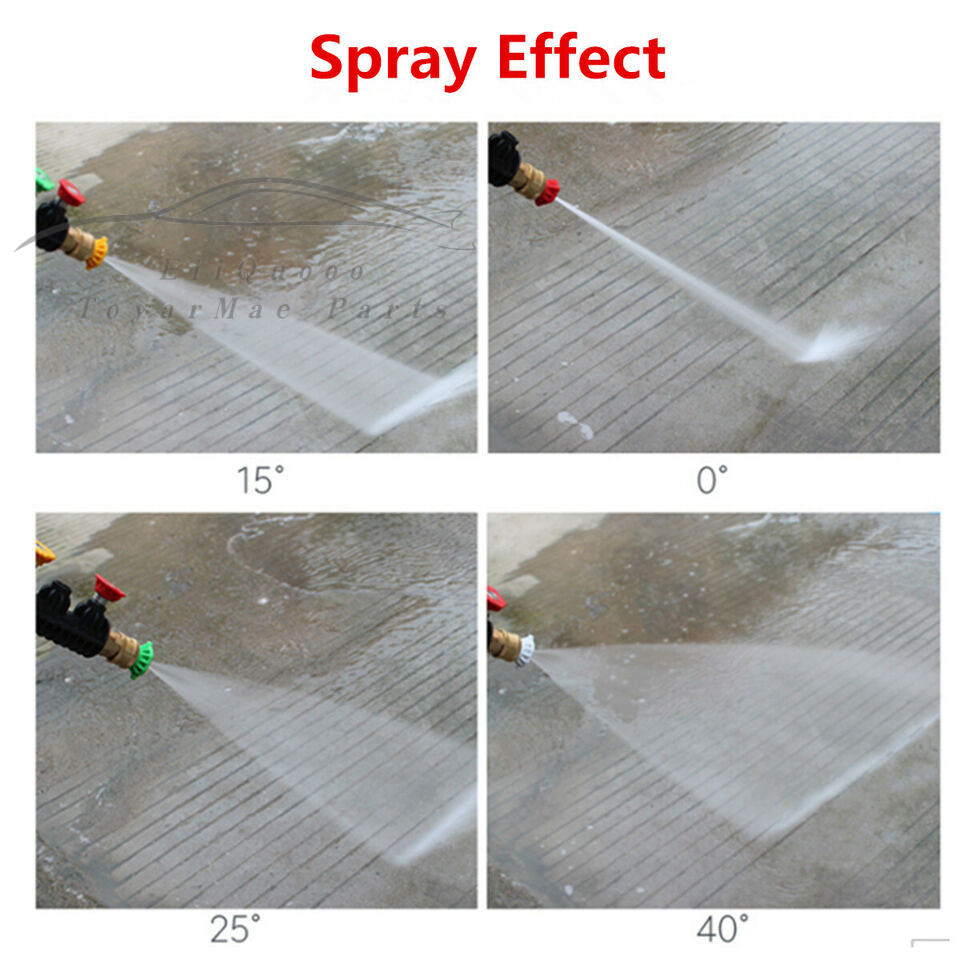 5pcs Pressure Washer Spray Tips Nozzles High Power Kit Quick Connect 1/4″ Set
