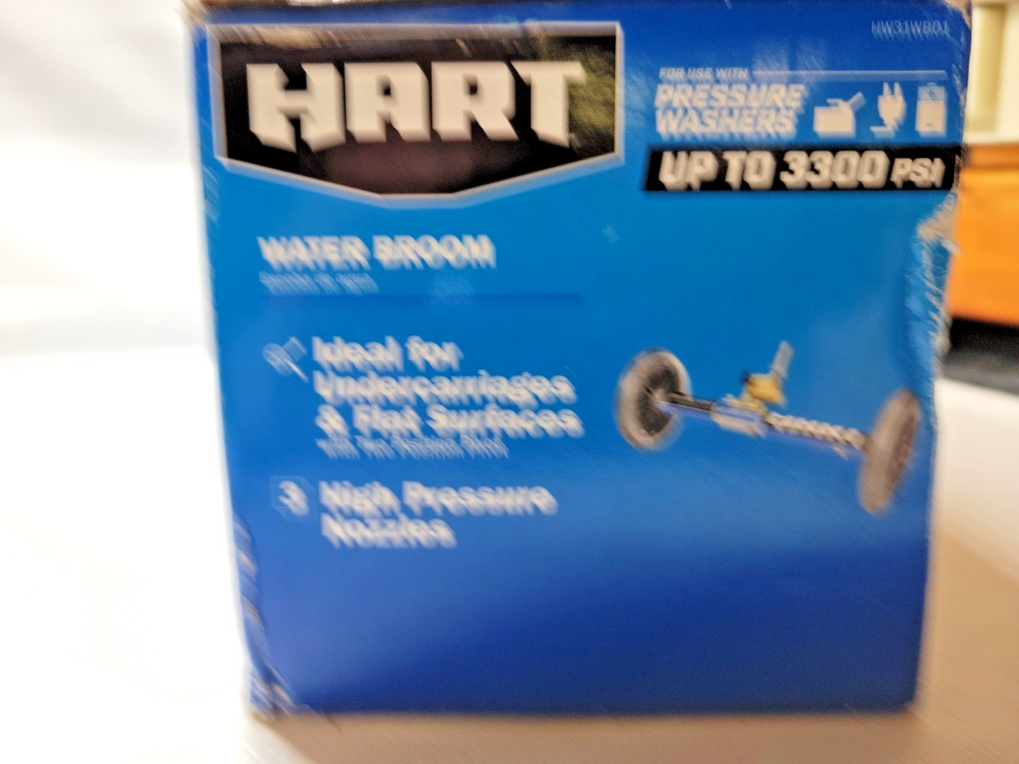 HART, HIGH PRESSURE BROOM,330,PSI,TWO POSITION PIVOT,HW31WB01 P.W.ATTACH (B2)