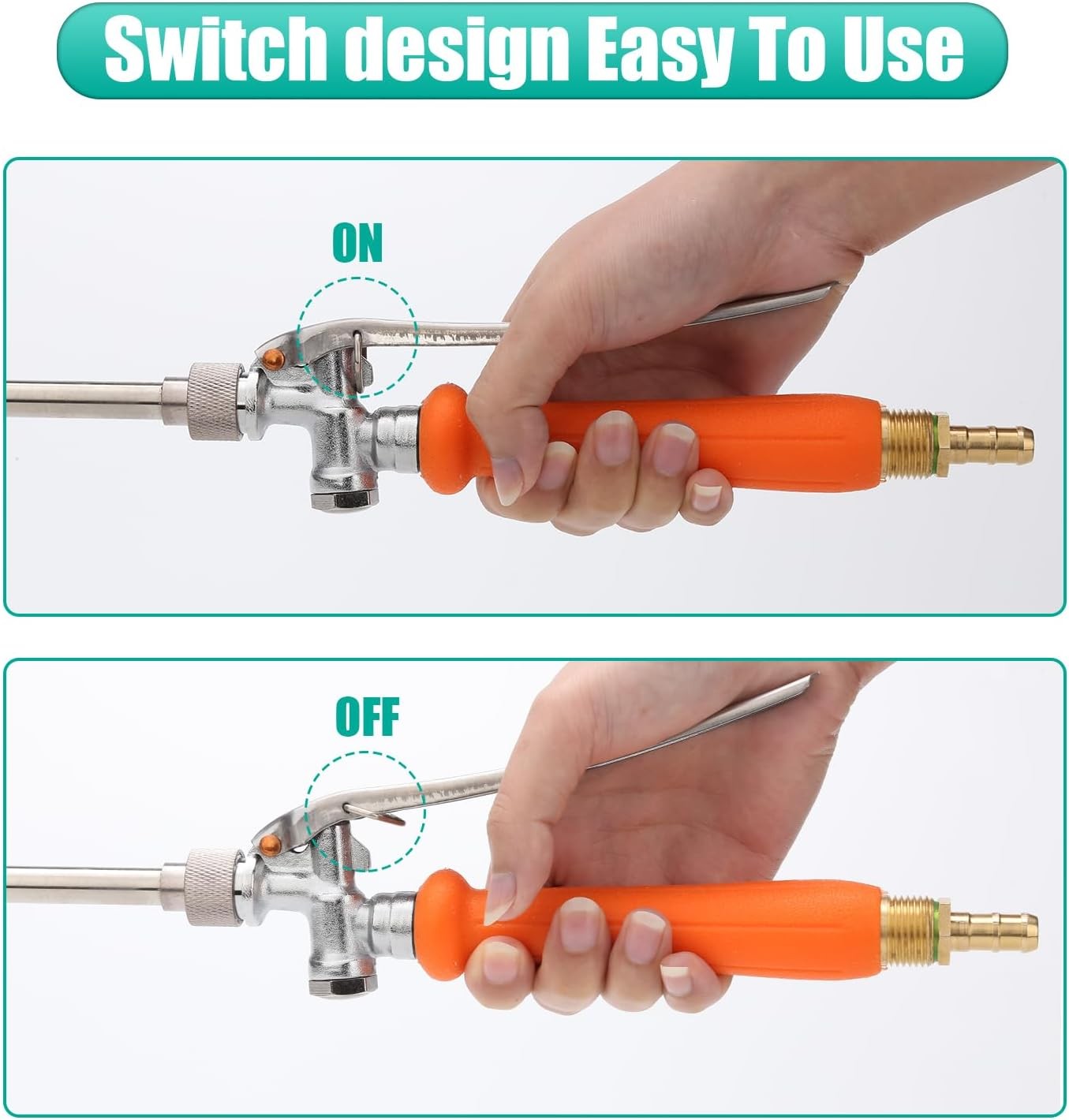 24 Inches Metal Sprayer Wand Compatible with Pump Sprayer 1/4″ & 3/8″ Brass