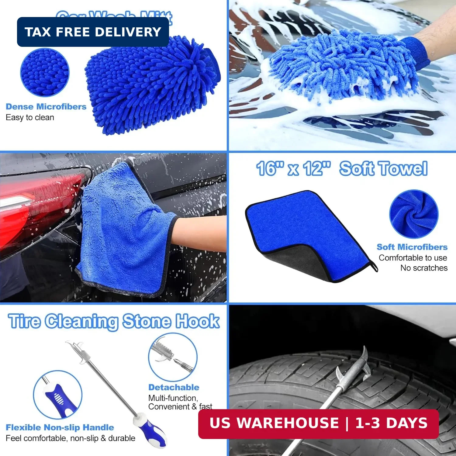 Wheel Cleaning Detailing Cleaning Brush Kit