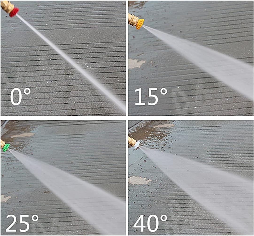 7 Spray Angle Pressure Washer Nozzles – Durable Brass & Stainless Steel Design