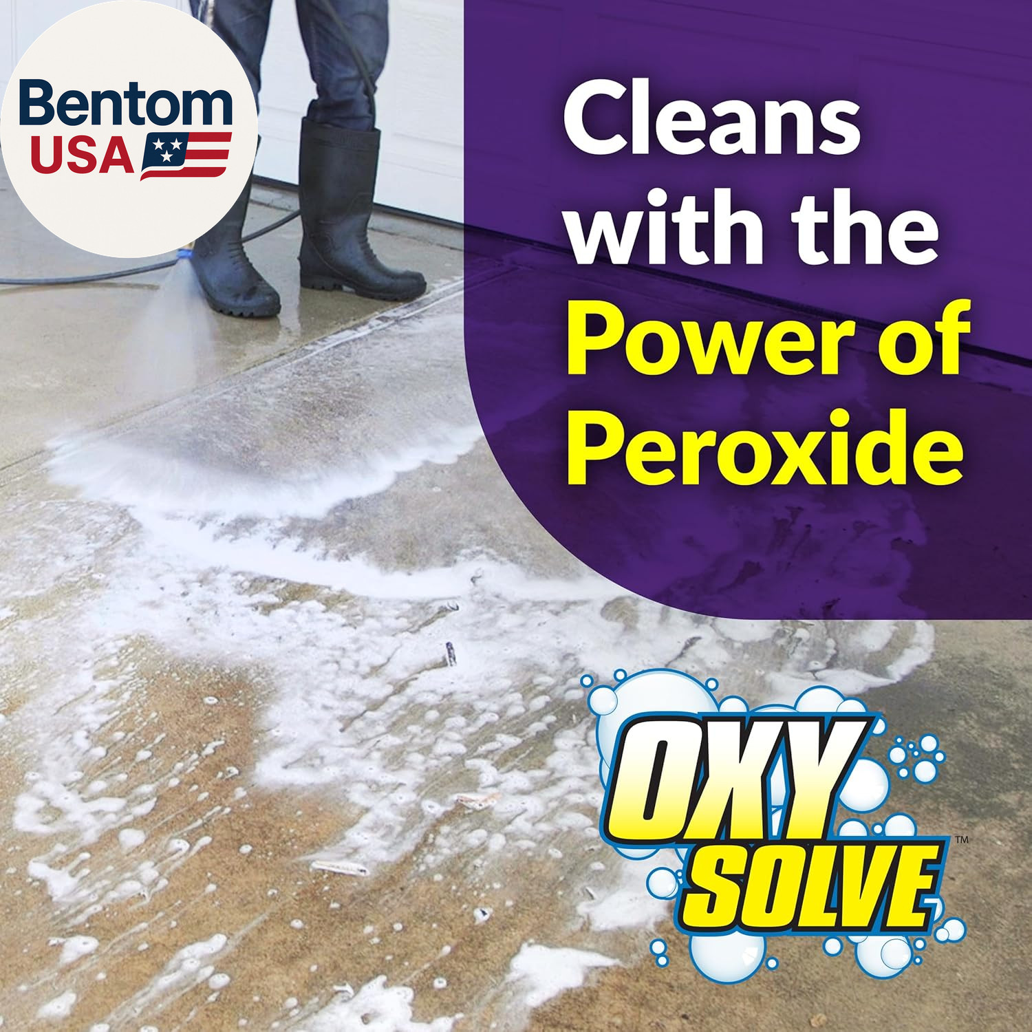 Oxy Solve Concrete and Driveway Pressure Washer Cleaner, Purple, Unscented, 128