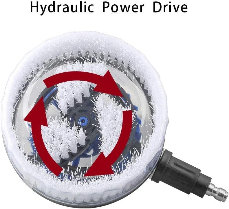 Deluxe Car Wash Rotary Brush Kit, 1/4 Inch Quick Connect High Pressure Washer…