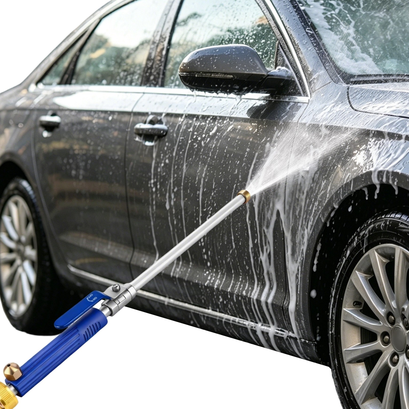 Aluminum Alloy High Pressure Washer Gun With Two Adjustable Steam Modes Nozzles