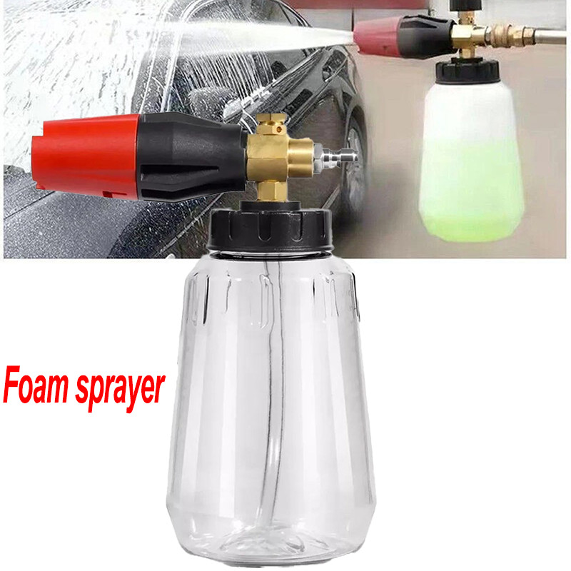1/4″ Snow Foam Cannon Gun Car Wash Soap Lance Sprayer Pressure Washer Bottle