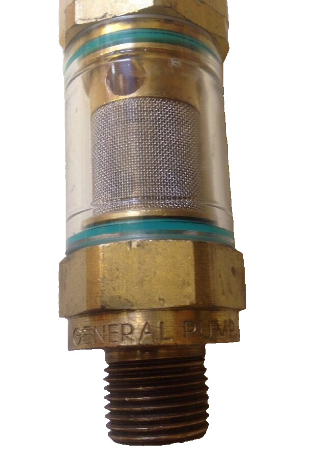General Pump Dura View Pressure Washer Inlet Filter 3/8″ NPT x 3/4″ GH 100650