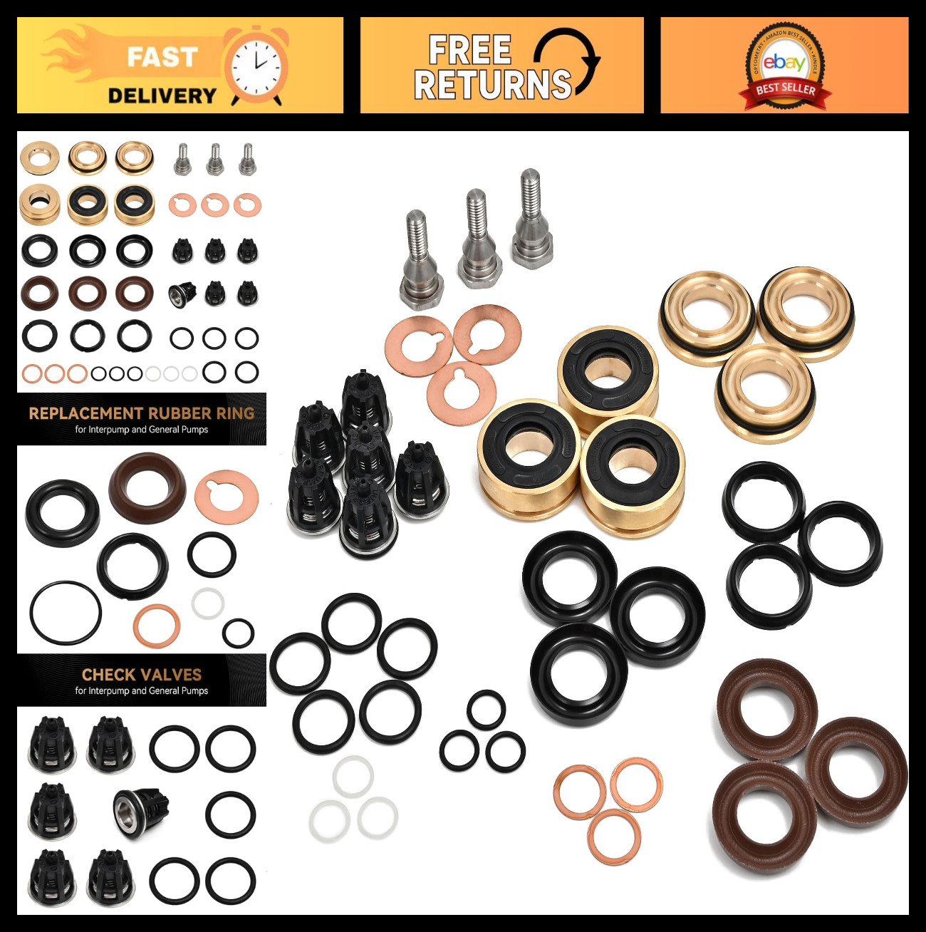 20mm Pressure Washer Pump Rebuild Kit – Complete Seal & Packing Replacement Set