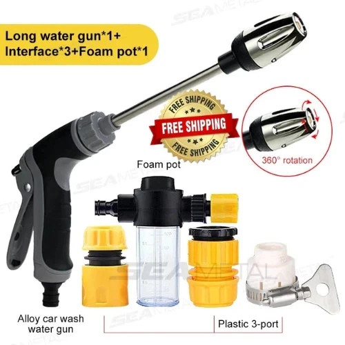 Hose Hawk Pro 360° Rotating Pressure Washer Nozzle with 3 Spray Modes