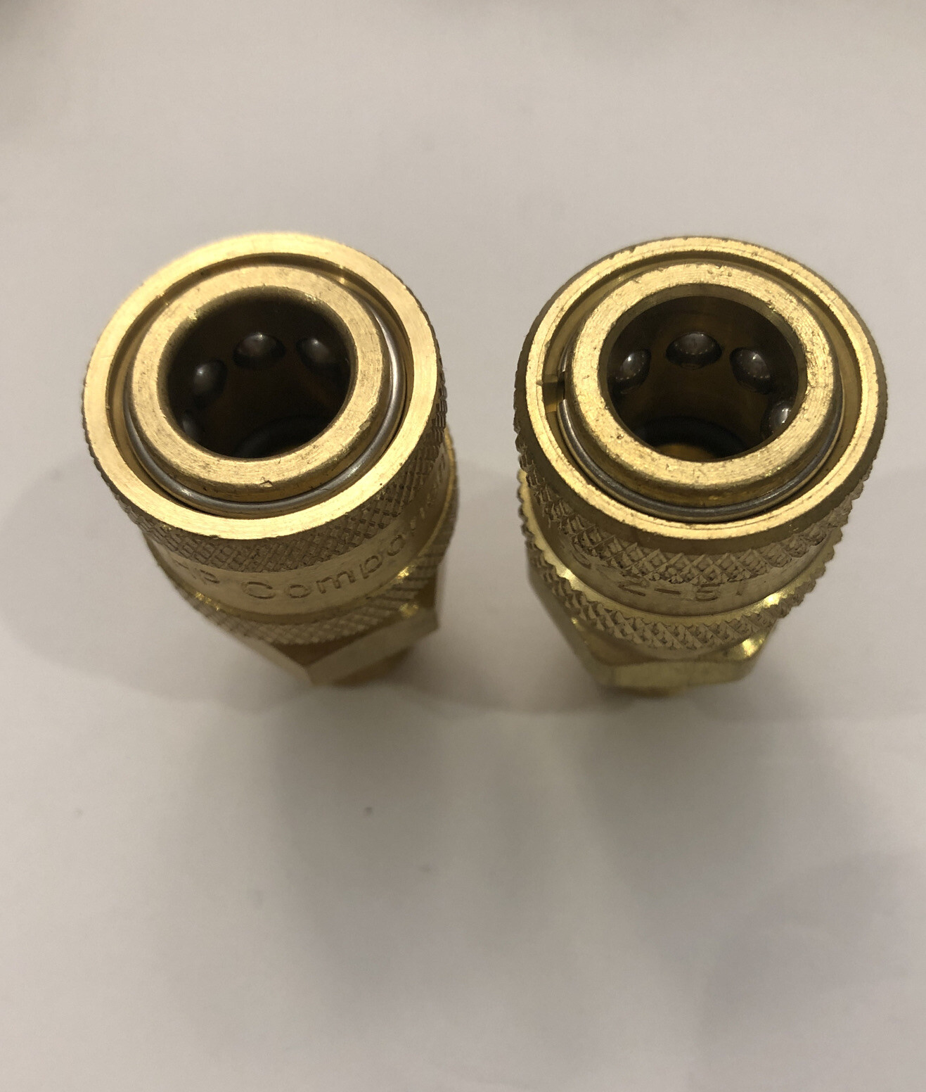 Lot of 2 Pressure Washer Couplers, Brass Fittings, 1/4” Quick Connect /Male NPT