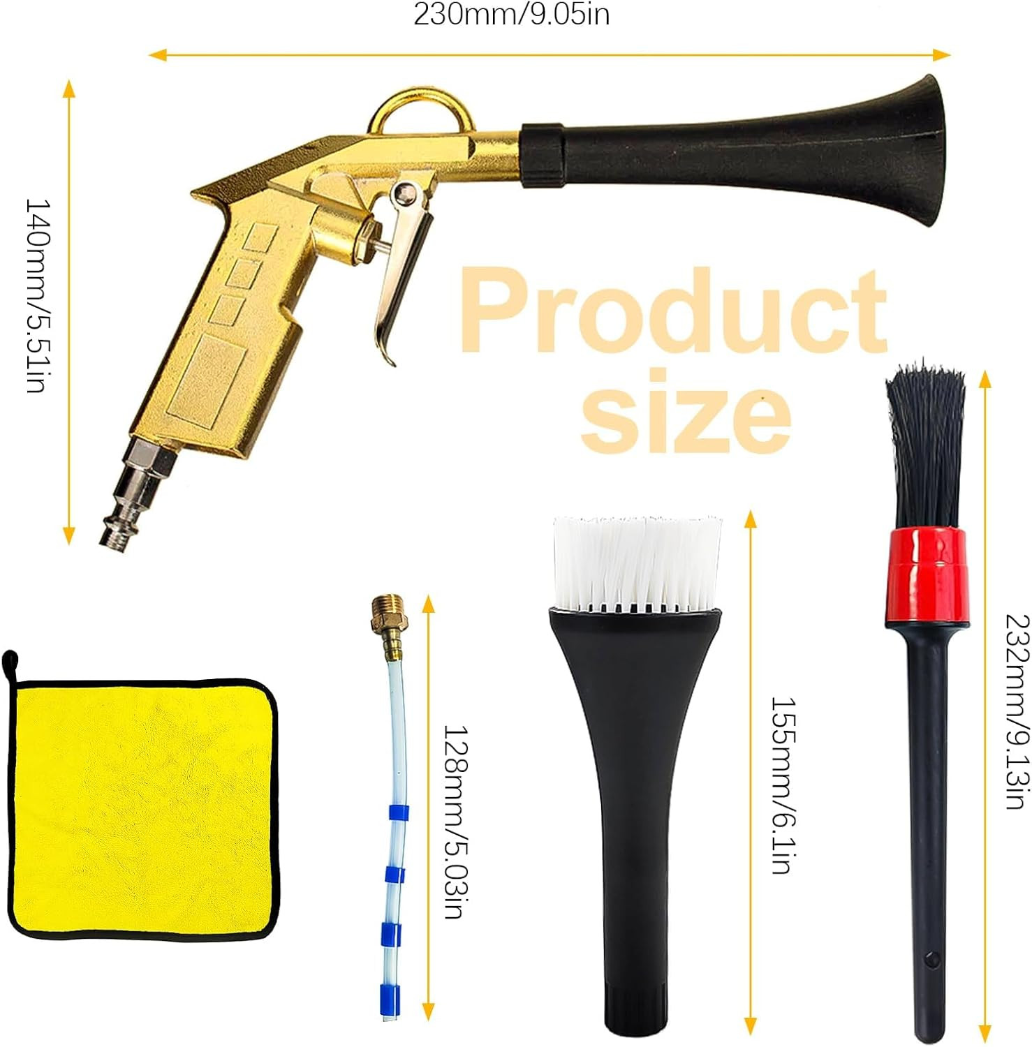 QZQUFJ Air Compressor for Car Detailing Detailing Tool, High Pressure Air Gun