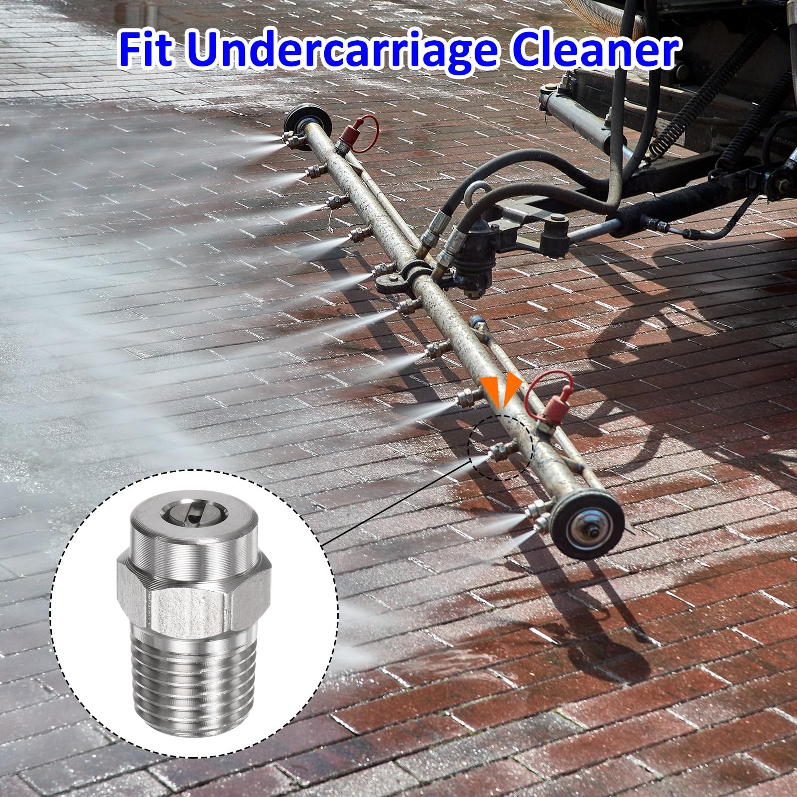 Surface Cleaner Nozzle Tips 6 Pack 25 Degree 1/4 NPT Male Replacement