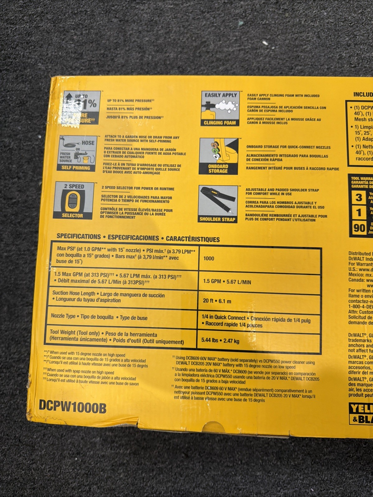 DeWalt DCPW1000B Power Cleaner (Tool Only) *