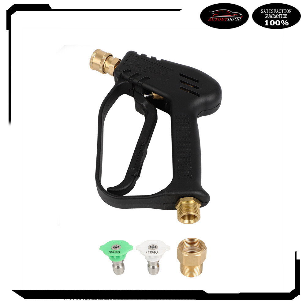 Short Pressure Washer Gun w/M22-14mm Inlet Stubby High Pressure Handle Gun New