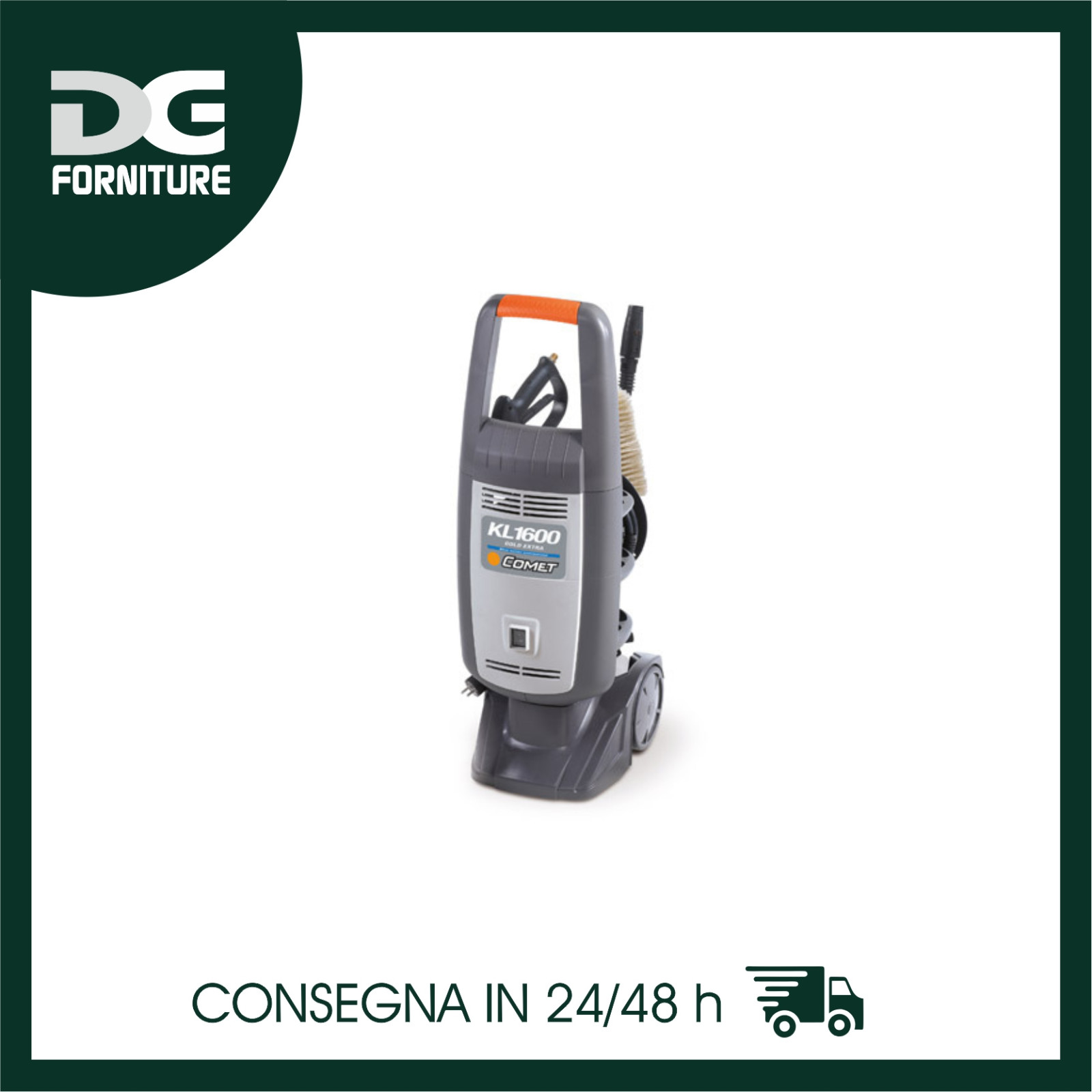 COMET KL 1600 GOLD EXTRA SEMI-PROFESSIONAL PRESSURE WASHER 150 BAR AND HOSE REEL