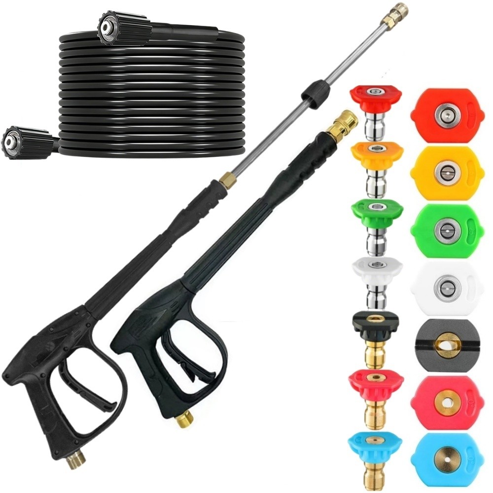 High Pressure 5800PSI Car Power Washer Gun Spray Wand Lance Nozzle and Hose Kit