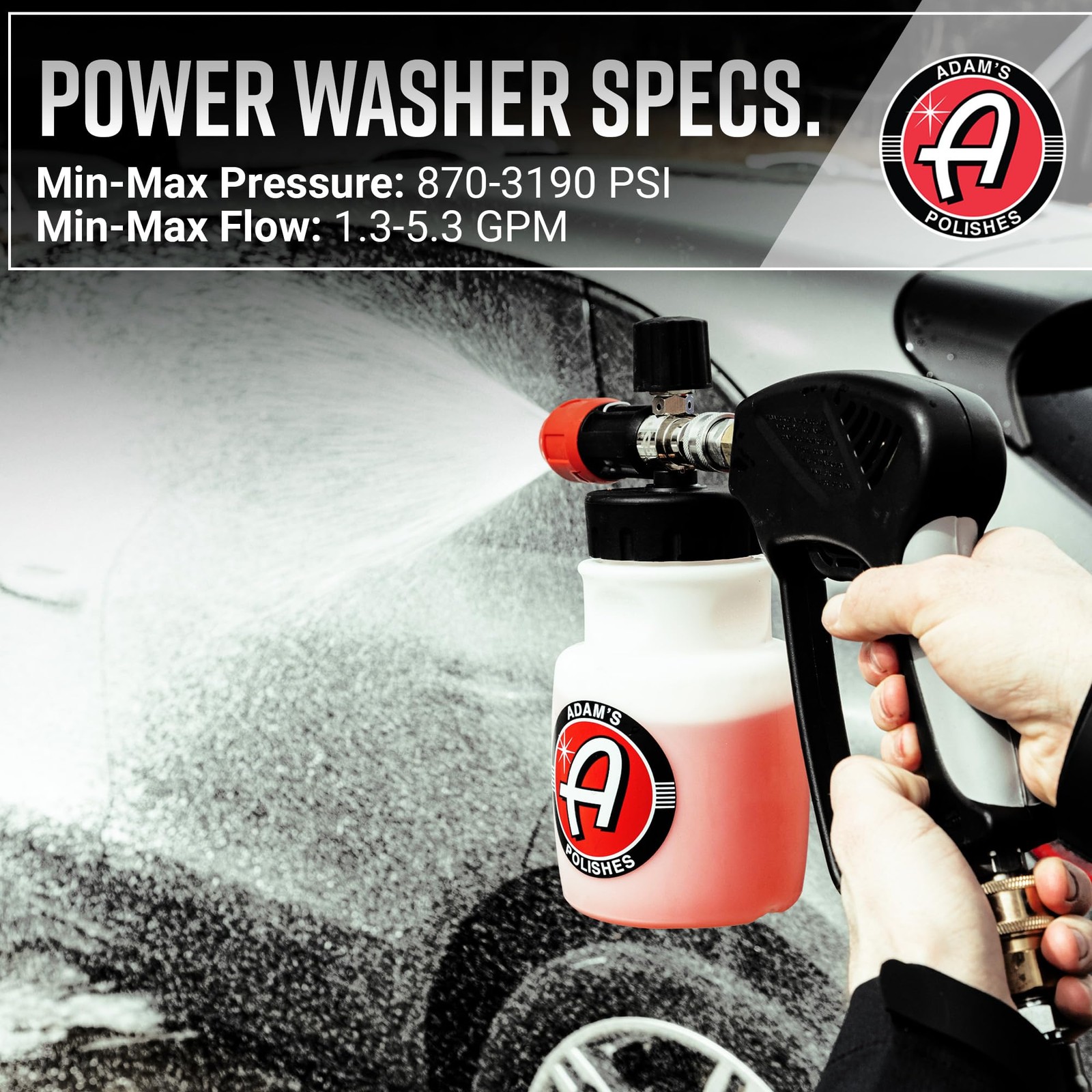 Adam’s Polishes Premium Foam Cannon – Soap Sprayer for Car Wash |