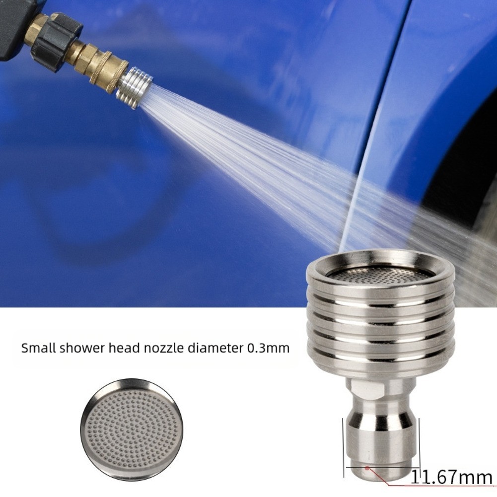 Set of 2 Stainless Steel Pressure Washer Nozzle Tips for Soft Wash Shower