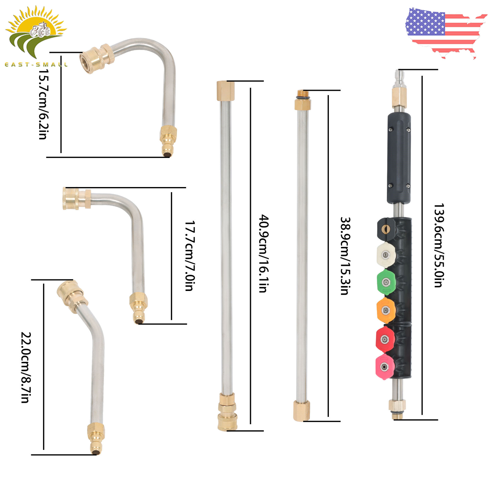 97 Inch Pressure Washer Extension Wand, Replaceable Upgraded Power Washer Lance