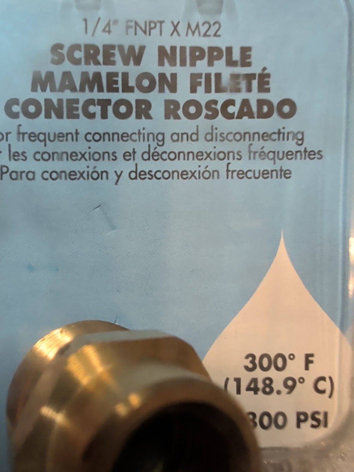 M22F X 1/4 IN QUICK COUPLER PLUG Part 75123 FORNEY M22 X 1/4″ BRASS NIPPLE