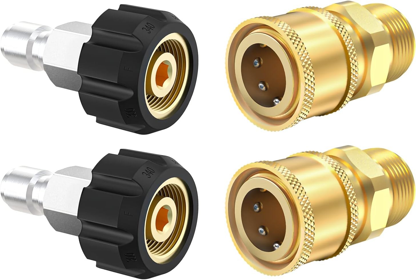 M22-14mm Swivel Connector Set Quick Disconnect Pressure Washer Adapter