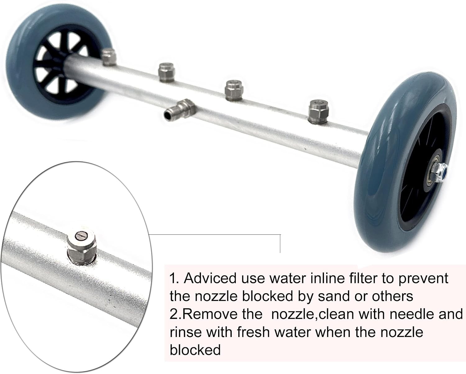 16″ Pressure Washer Undercarriage Cleaner, 2 Pieces Extension Wand, 4000 PSI