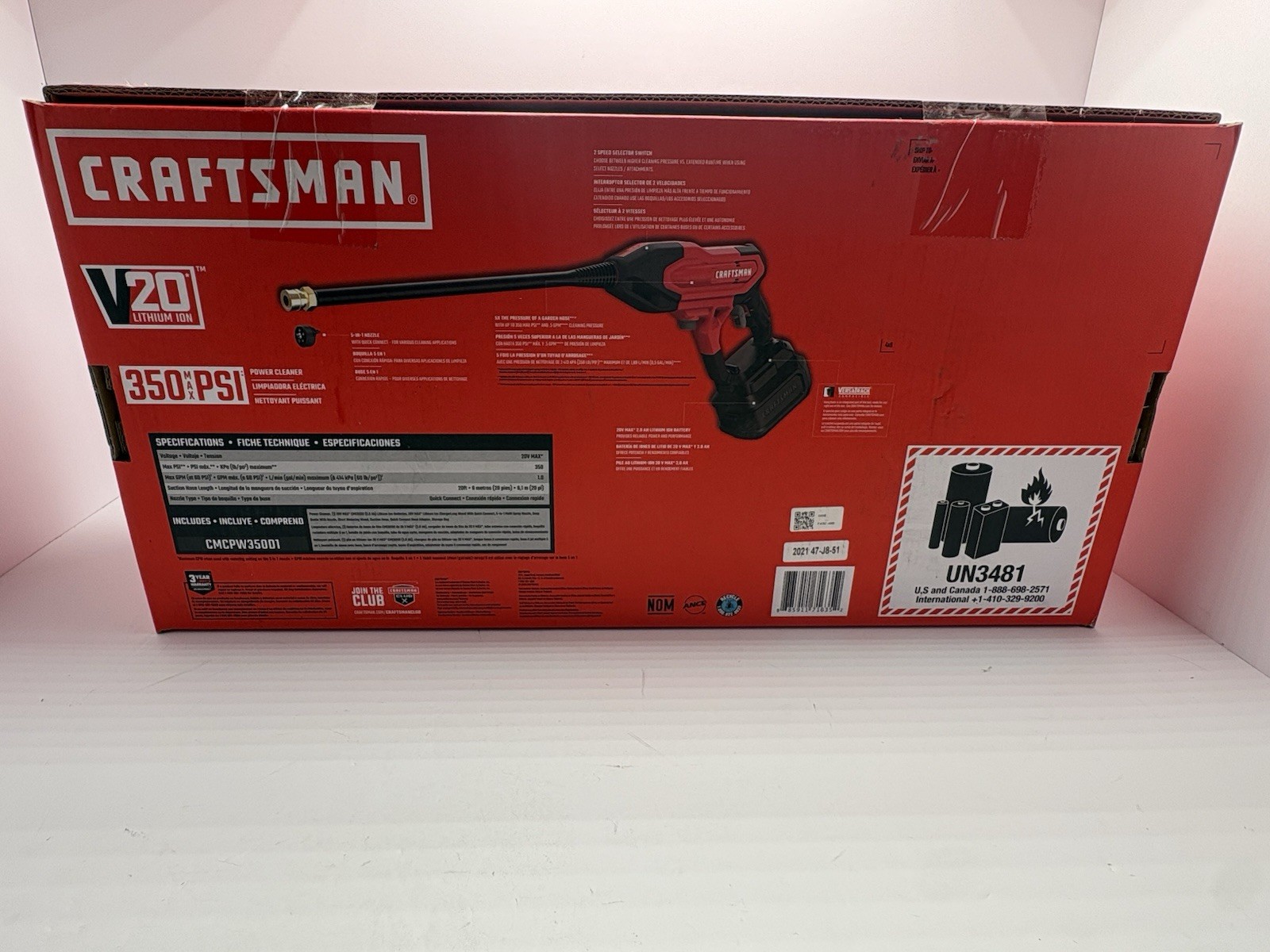 NEW Craftsman V20 20V Max 350 PSI Power Cleaner Kit CMCPW350D1 Sealed