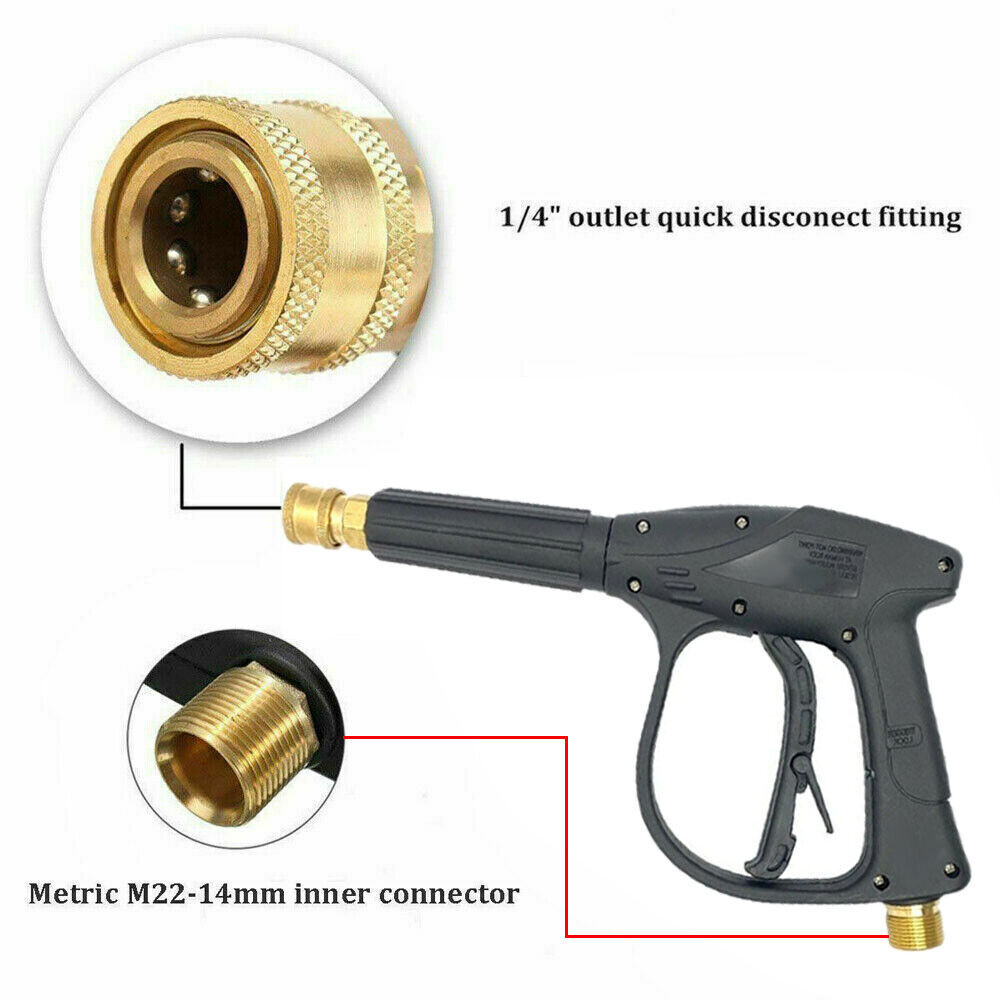 High Pressure 3000PSI Car Power Washer Gun Spray Wand Lance Nozzle and Hose Kit