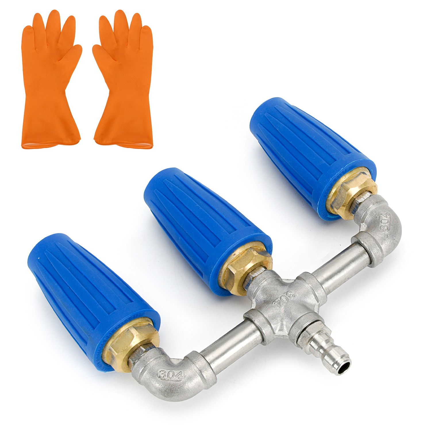 360° Rotating Triple Turbo Nozzle 1/4″ Quick Connect Pressure Washer Tip