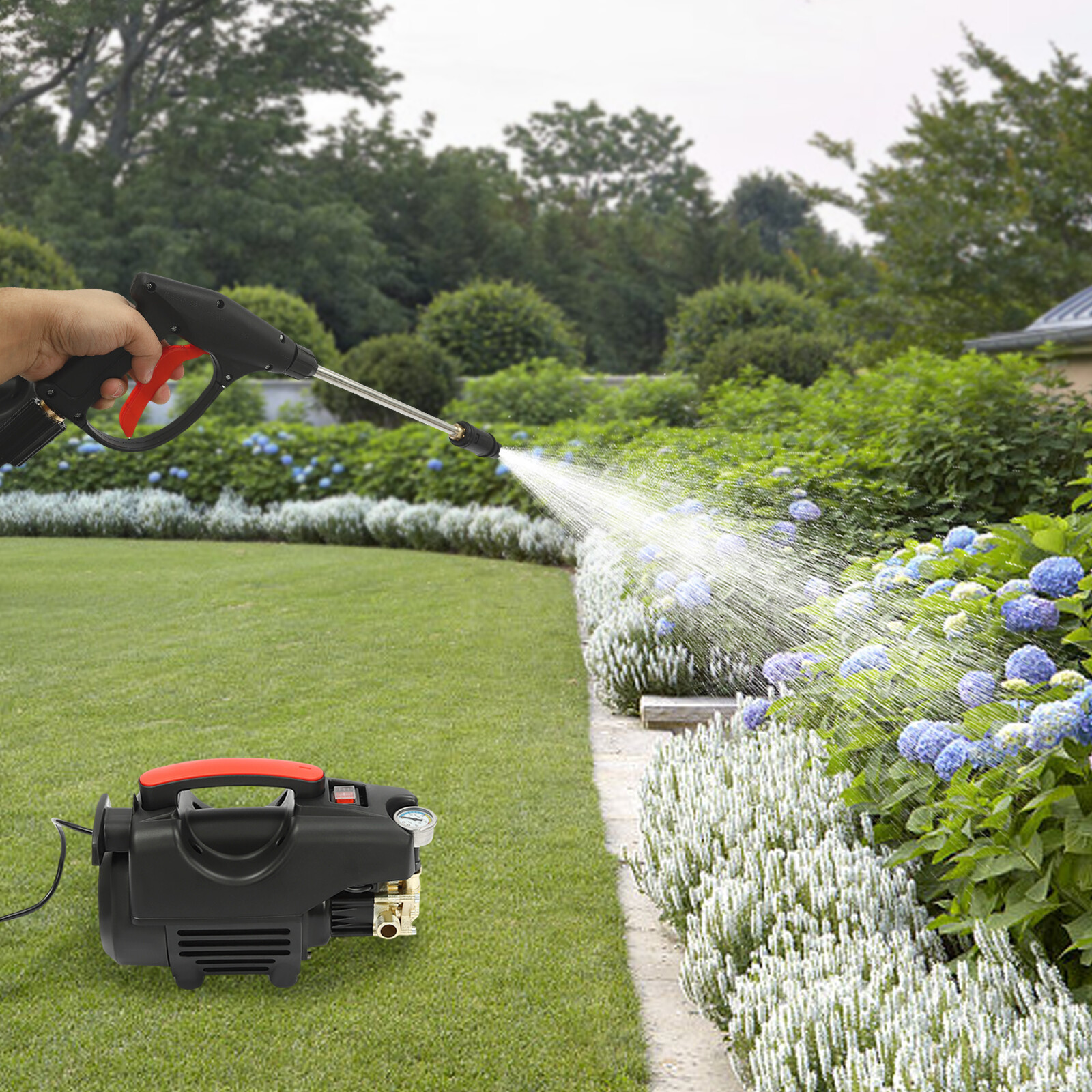 Portable Electric High Pressure Washer 1400w Brushless Aluminum Motor 2800rpm