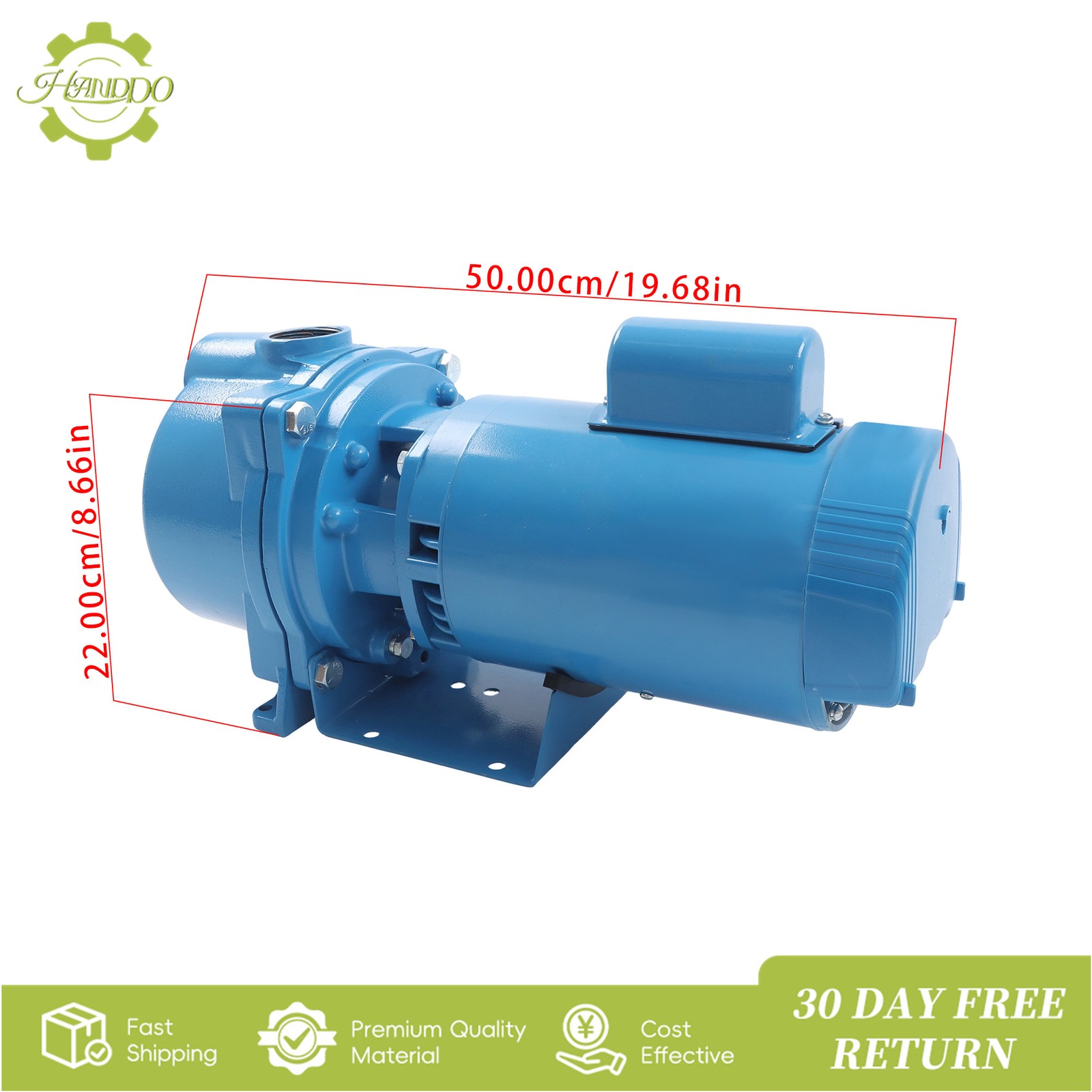 GT20 Single Phase Centrifugal Irrigation Sprinkler Pump Self Priming 2 HP 230V