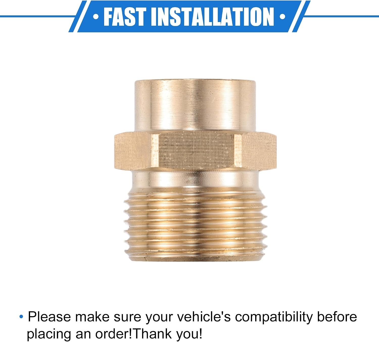 Pressure Washer Adapter M14x1.5 to 14mm M22x1.5 Brass Copper 1pc