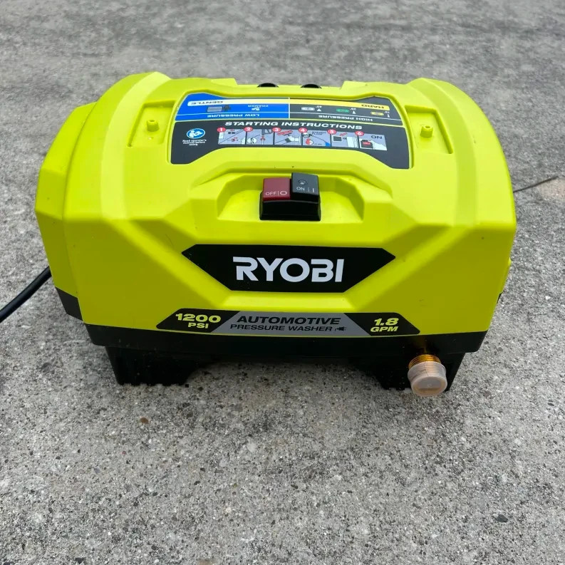 RYOBI 1200 PSI 1.8 GPM Cold Water Automotive Electric Pressure RY14AM12