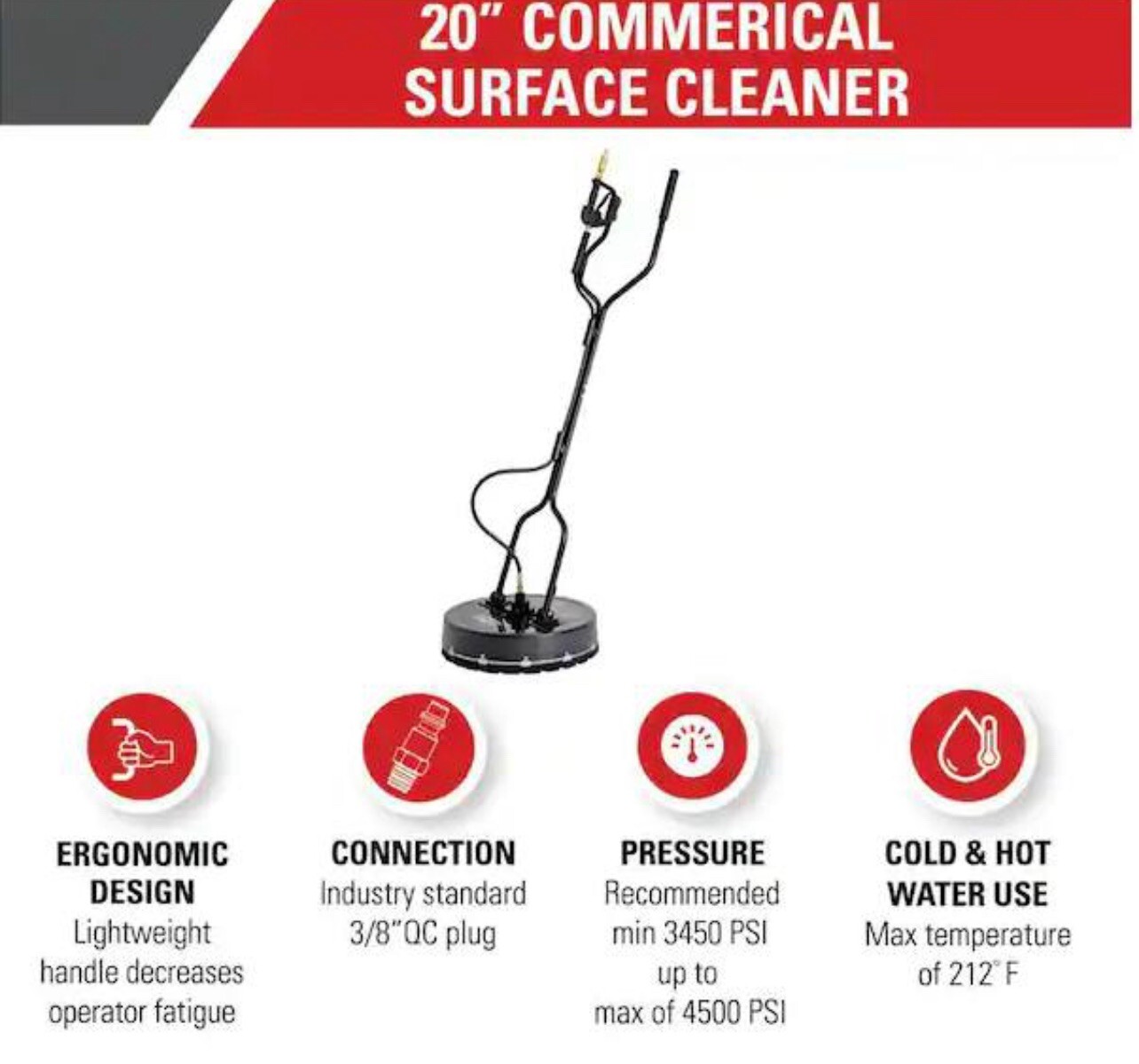 SIMPSON 80182 20 in. Industrial Surface Cleaner New