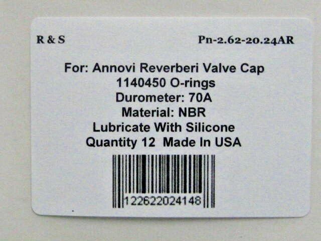 12 Compatible 1140450 Annovi Reverberi Valve Cap O-rings / R&S 2.62-20.24AR