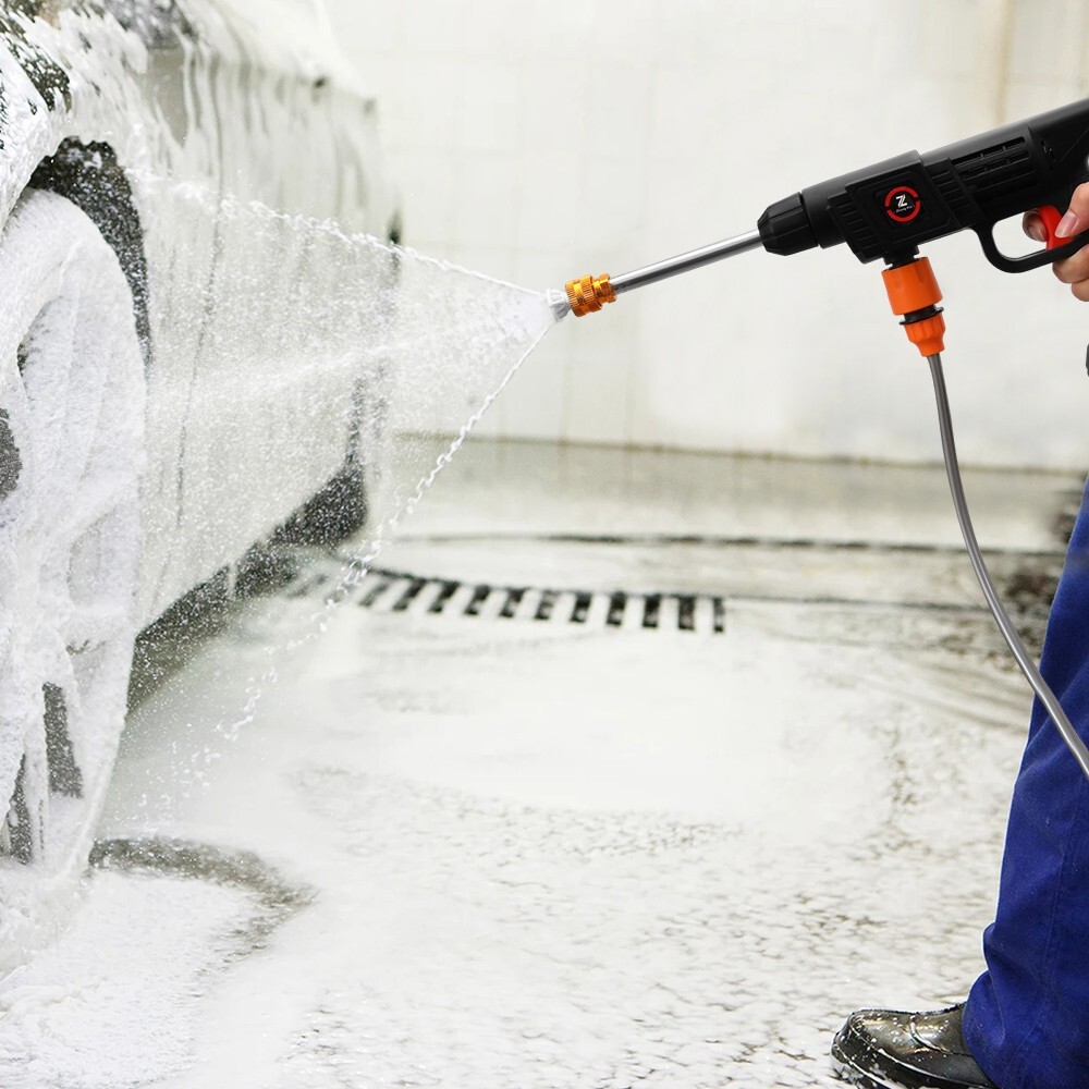 600W Cordless Car Pressure Washer Water Gun 24000rpm High Power Jet Wash Cleaner