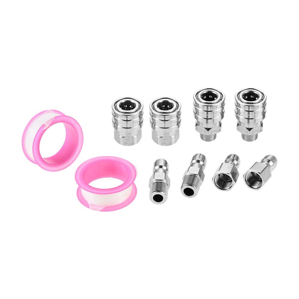 4Sets NPT 1/4″ Quick Connect Pressure Washer Fittings Fit For Extension Pipes