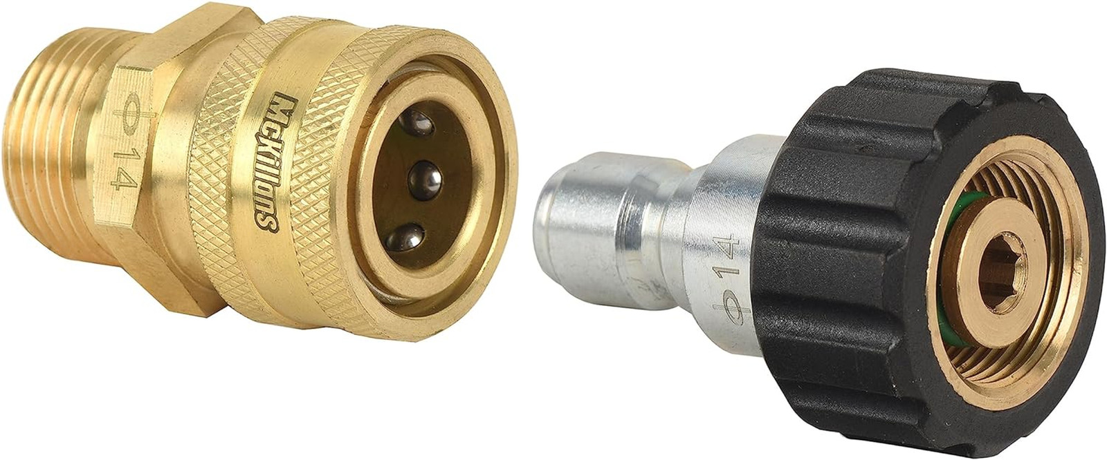 Mckillans® Pressure Washer Quick Connect Kit, M22-14Mm to 3/8″ Male Female Quick