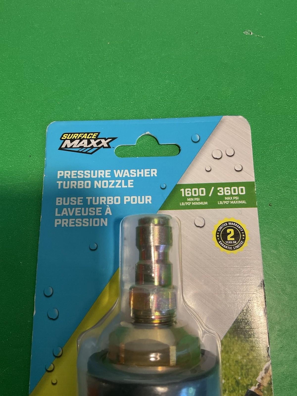 Surface Maxx Turbo Nozzle 1600- 3600 PSI Pressure Washer Nozzle -new