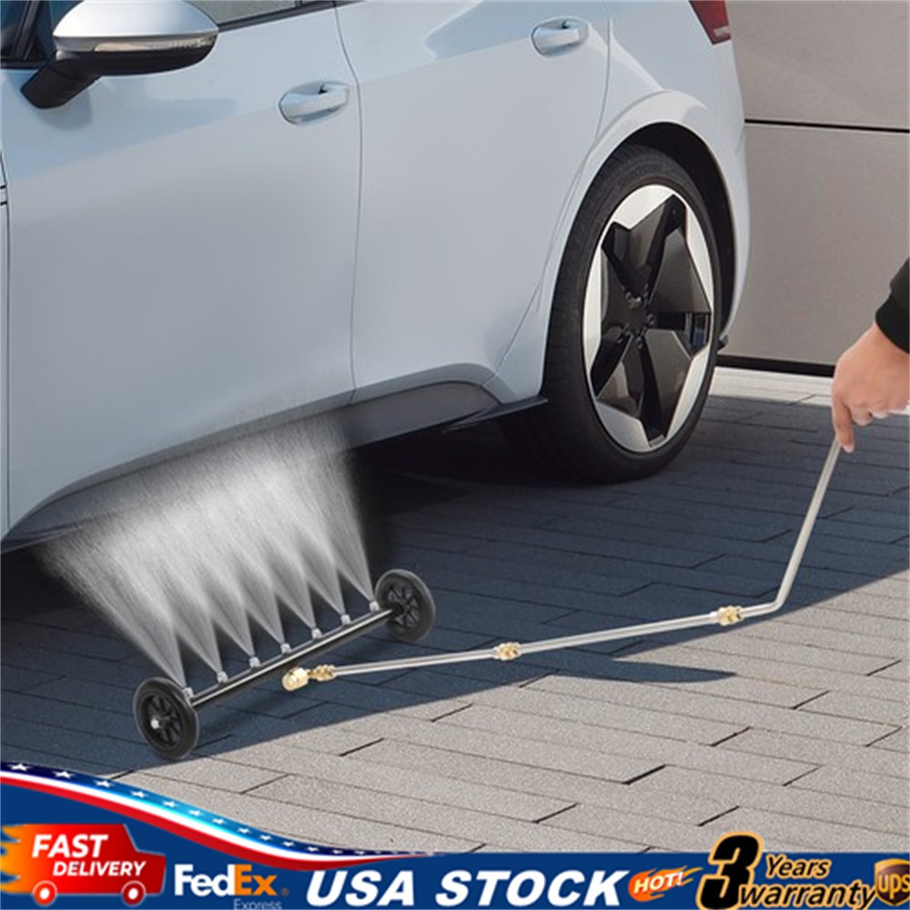 2-In-1 Undercarriage Pressure Washer Attachment with 7 Nozzle Spray Head