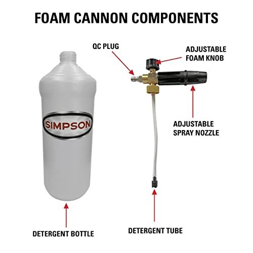 High-Pressure Washer Foam Cannon 1L with 1/4″ Quick Connector – Car Wash Tool
