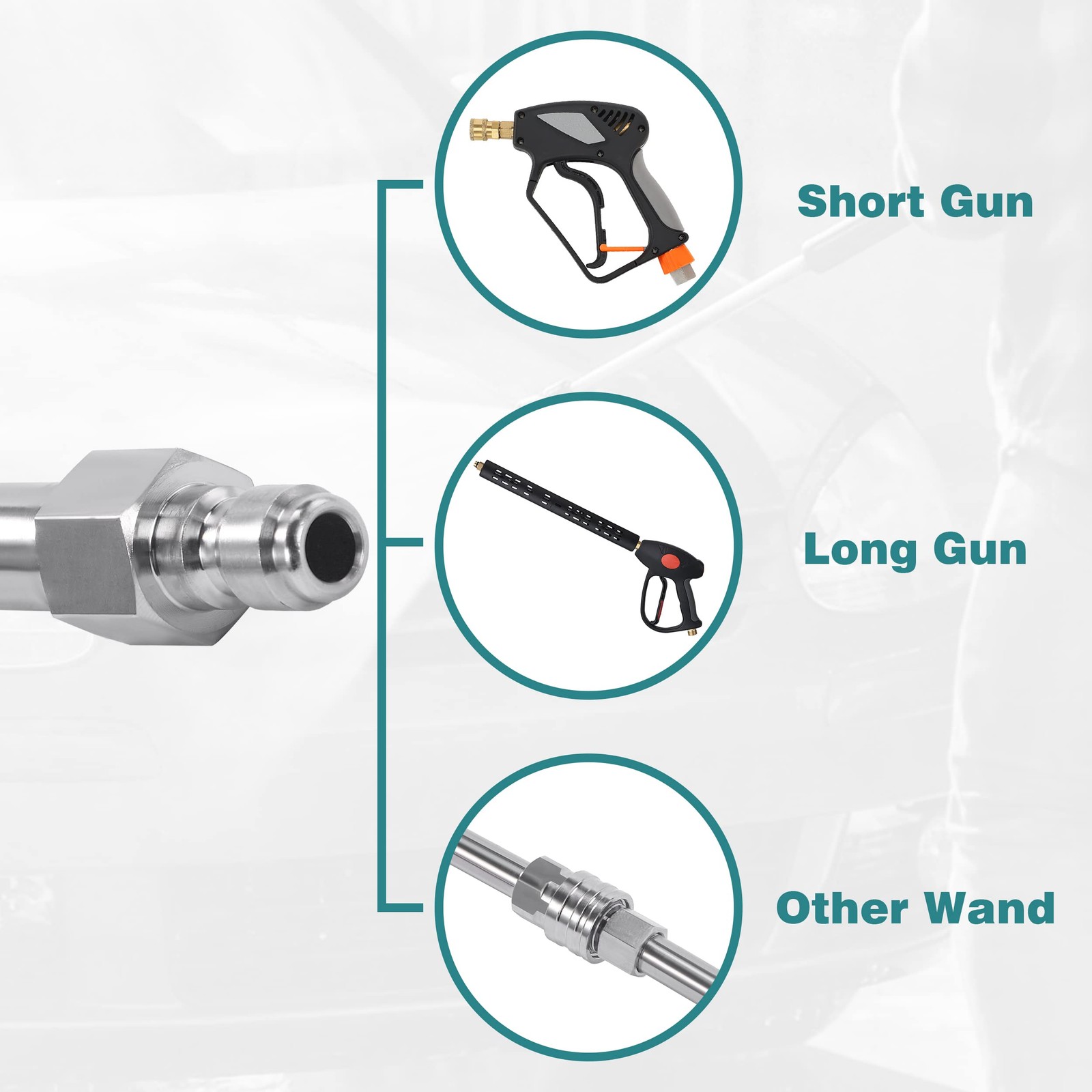 120 Inch Pressure Washer Wand – Power Washer Extension Wand – Universal Spray…