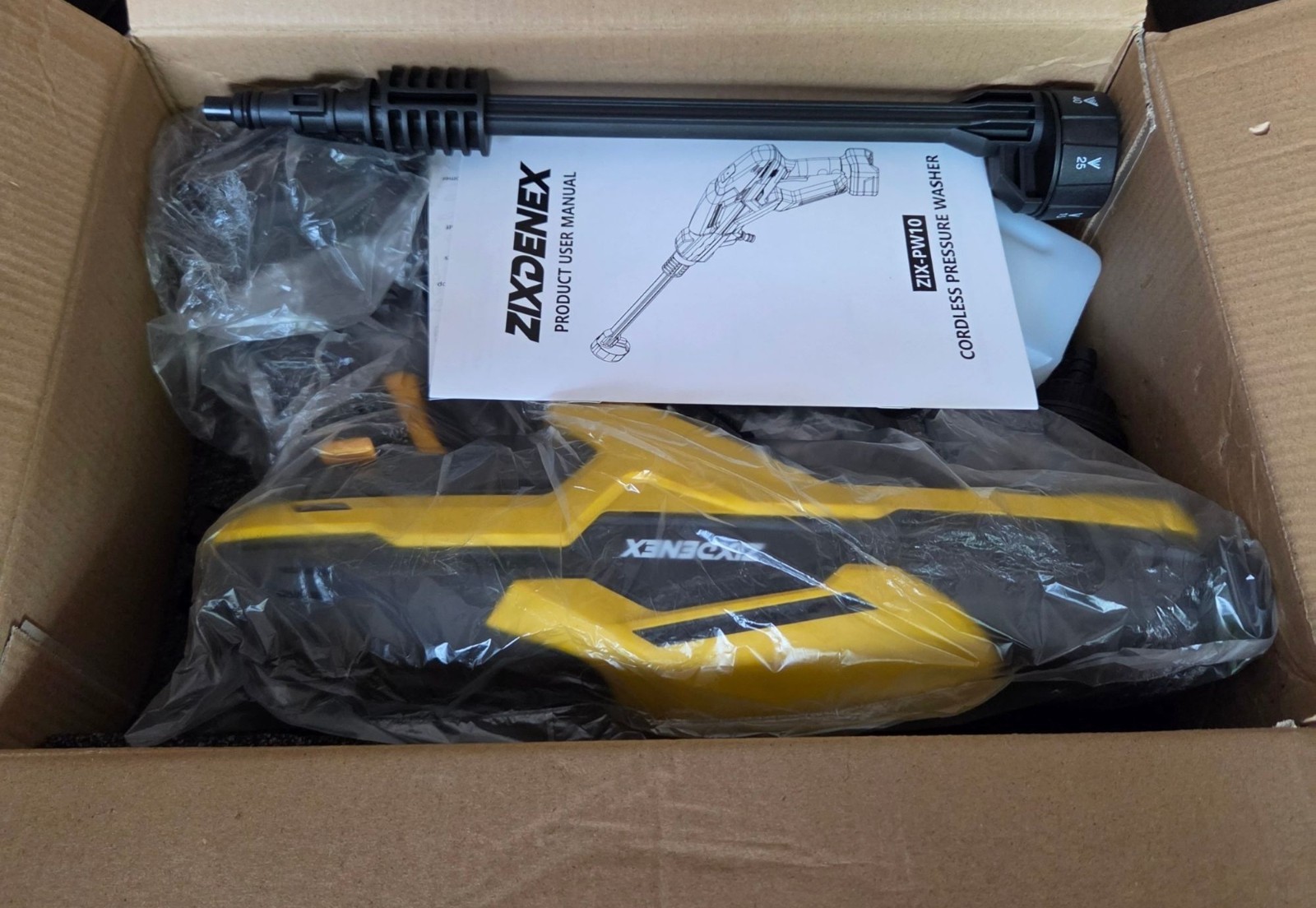 Cordless Portable Pressure Washer 800 PSI 6-In-1 Nozzle No Battery Included