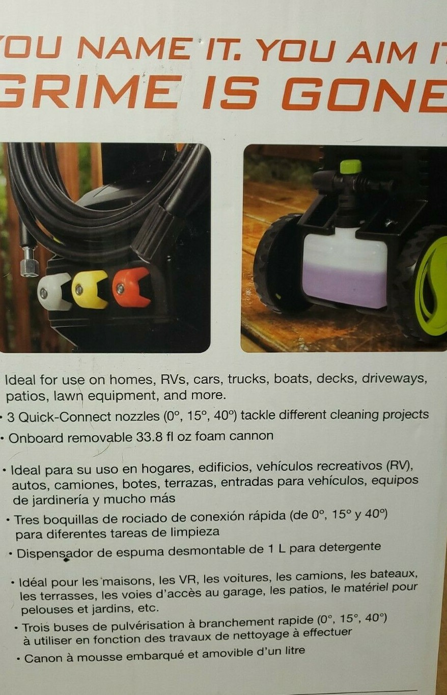 NEW Electric Pressure Washer Sun Joe SPX2688-MAX 13-Amp 2050 PSI MAX 1.8 GPM