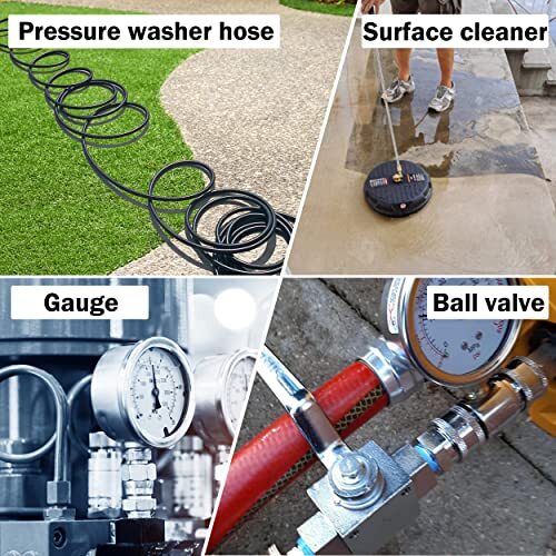 Pressure Washer Adapter Set 2 Sets 3/8″ Quick Connect Fittings Male Pressure