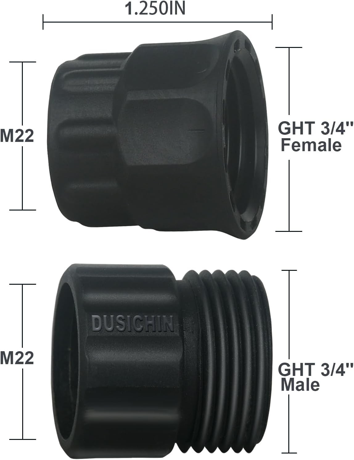 Garden Hose Connector Pressure Washer Gun to Water Garden Hose Adapter 3/4“