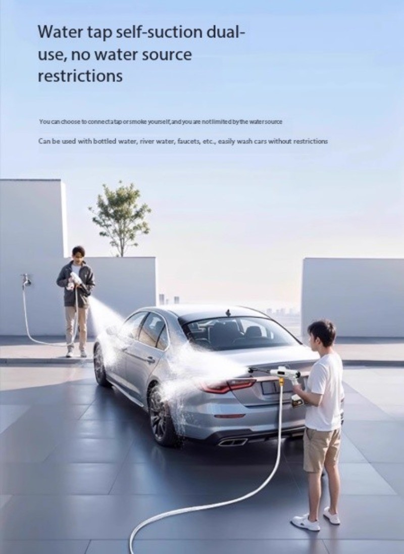 High-Pressure Car Wash Gun for Home Use Super-Powerful Wireless Car Washer