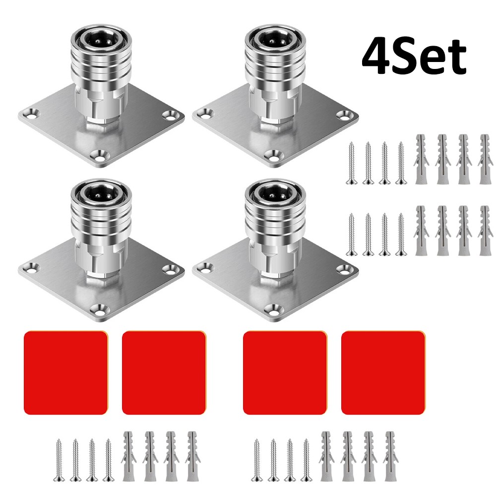4X Foam Cannon Holder 1/4″ Quick Connect Wall Mount Rack for Pressure Washer USA