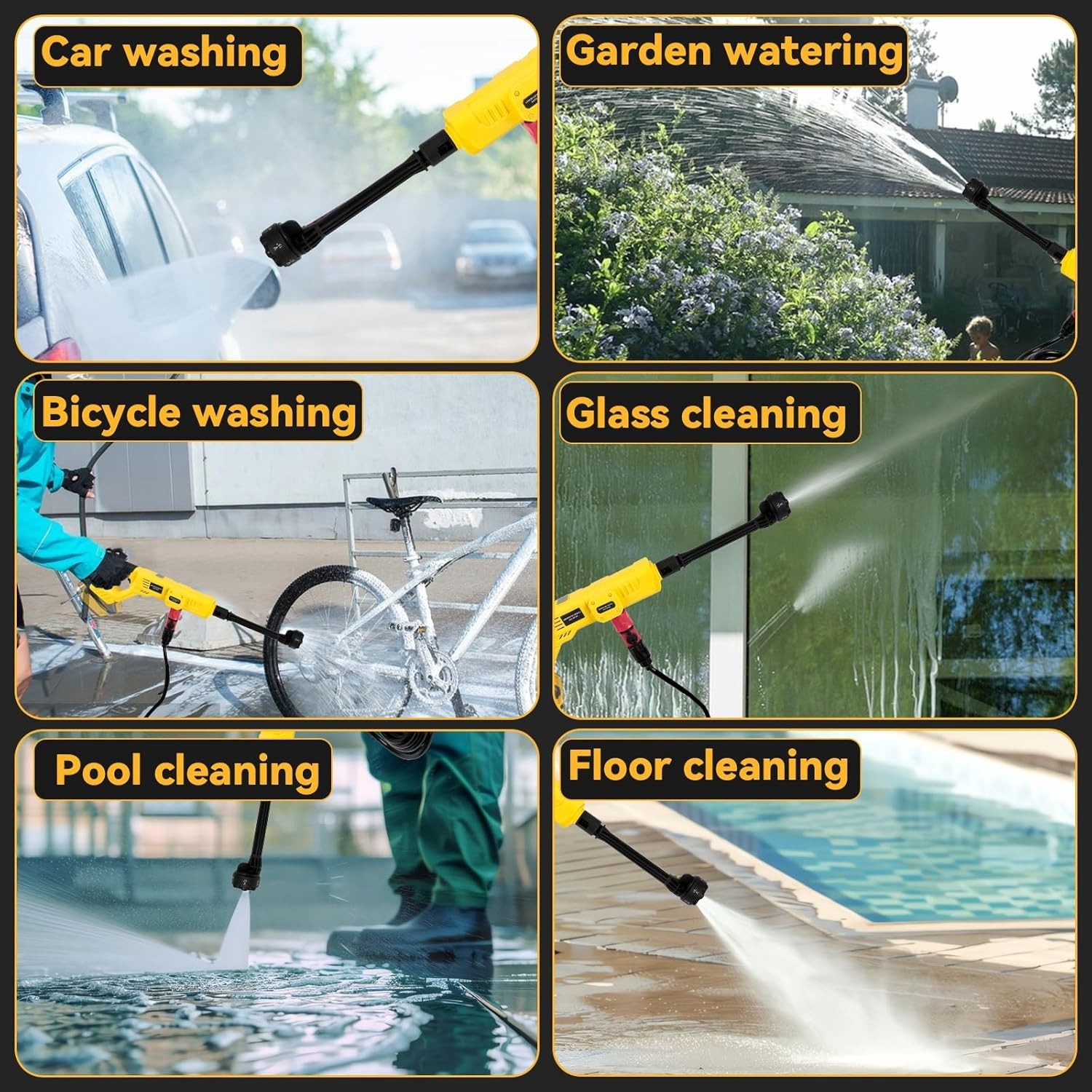 FOR DEWALT 20V Battery Cordless Car Washer High Pressure Water Spray Gun US