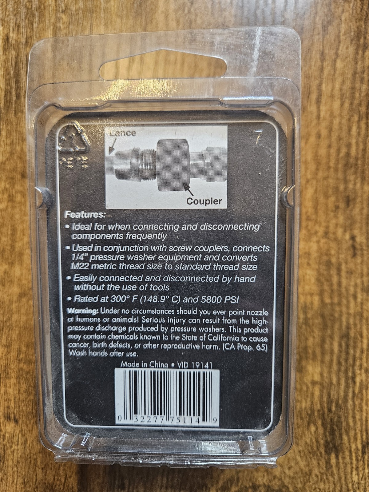 Forney 75114 Pressure Washer Accessories Female Screw Nipple M22M X 1/4″ FNPT