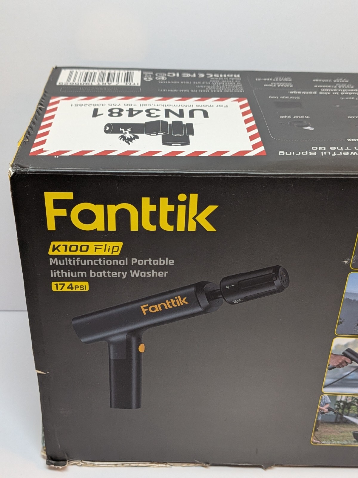 Fanttik K100 Flip Portable Pressure Washer Cordless Sprayer Foldable Compact NEW